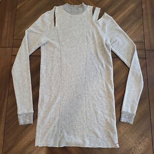 n: Philanthropy Sweater Dress Small Grey Distressed
